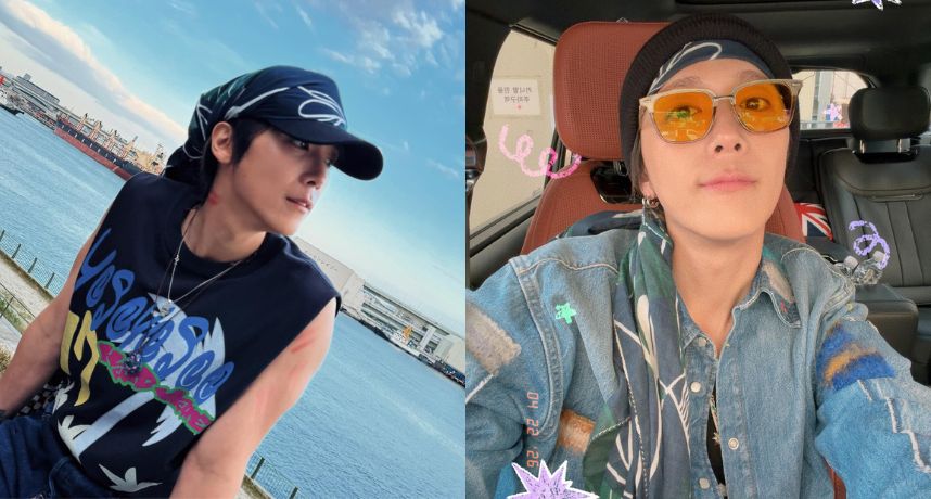 李洪基曬旅遊照竟藏「吻痕」？臉頰脖子全被親 粉絲狂問：到底是誰啦～